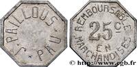 COMPANIES, INDUSTRIES AND MISCELLANEOUS TRADES 25 Centimes - J. Paillous COMPANIES, INDUSTRIES AND MISCELLANEOUS TRADES Pau n.d. (25mm, 1,75g, 6h) -