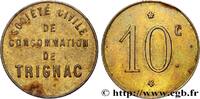 NECESSITY (EMERGENCY COINS AND JETONS OR TOKENS OF 10 Centimes Société civile de consommation NECESSITY (EMERGENCY COINS AND JETONS OR TOKENS OF ) MISCELLANEOUS TOPICS Trignac n.d. (21mm, 2,15g, 12h) -