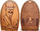 FRANCE Plaquette, Ettore Bugatti AUTOMOBILES ET VOITURES - PILOTES ET INVENTIONS Monnaie de Paris 1981 (77mm, 158,82g, 12h) -