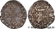 FRANCE Huitième d'écu de Navarre LOUIS XIII Saint-Palais 1611 (24,5mm, 4,57g, 12h) -