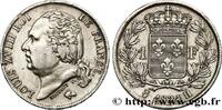 FRANCE 1 franc Louis XVIII LOUIS XVIII La Rochelle 1824 (23mm, 5,01g, 6h) -