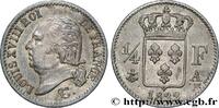 FRANCE 1/4 franc Louis XVIII LOUIS XVIII Paris 1822 (15mm, 1,21g, 6h) -