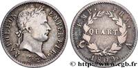 FRANCE Quart (de franc) Napoléon Ier tête laurée, Empire PREMIER EMPIRE / FIRST FRENCH EMPIRE Paris 1809 (15mm, 1,22g, 6h) -