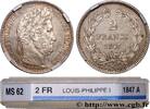 FRANCE 2 francs Louis-Philippe LOUIS-PHILIPPE I Paris 1847 (27mm, 9,97g, 6h) -