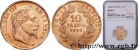FRANCE 10 francs or Napoléon III, tête laurée SECOND EMPIRE Paris 1866 (19mm, 3,23g, 6h) -