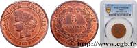FRANCE 5 centimes Cérès III REPUBLIC Paris 1877 (25mm, 5g, 6h) -