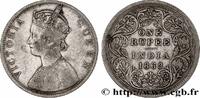 BRITISH INDIA 1 Roupie Victoria BRITISH INDIA Calcutta 1862 (30,72mm, 11,54g, 12h) -