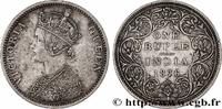 BRITISH INDIA 1 Roupie Victoria BRITISH INDIA Bombay 1876 (30,5mm, 11,54g, 12h) -