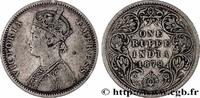 BRITISH INDIA 1 Roupie Victoria BRITISH INDIA Bombay 1879 (30,5mm, 11,51g, 12h) -