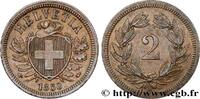 SWITZERLAND 2 Centimes (Rappen) croix suisse SWITZERLAND Paris 1850 (20mm, 2,48g, 12h) -