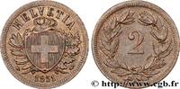 SWITZERLAND 2 Centimes (Rappen) croix suisse SWITZERLAND Paris 1851 (20mm, 2,48g, 12h) -