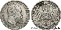 GERMANY - KINGDOM OF WURTTEMBERG - WILLIAM II 3 Mark GERMANY - KINGDOM OF WURTTEMBERG - WILLIAM II Stuttgart 1909 (33mm, 16,61g, 12h) -