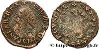 FRANCE Double denier COUNTY OF BURGUNDY - PHILIP IV OF SPAIN Dole n.d. (19mm, 2,43g, 2h) -
