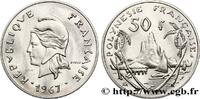 FRENCH POLYNESIA Essai de 50 Francs Marianne FRENCH POLYNESIA Paris 1967 (33mm, g, 6h) -
