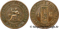 FRENCH INDOCHINA 1 Centième FRENCH INDOCHINA Paris 1889 (31mm, g, 6h) -