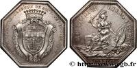 FRANCE Jeton octogonal Ar 32, Crignon de Bonvalet, maire ORLÉANAIS 1786 (32mm, 13,36g, 12h) -