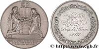 FRANCE Médaille de mariage, Evangile de St Mathieu AMOUR ET MARIAGE 1907 (31,5mm, 13,10g, 12h) -