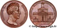 FRANCE Médaille, Pose de la première pierre de Saint-Deny MONUMENTS 1826 (49,5mm, 61,34g, 12h) -