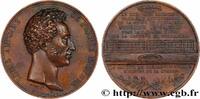 FRANCE Médaille, Pose de la première pierre de la caserne MONUMENTS 1826 (50,5mm, 50,54g, 12h) -