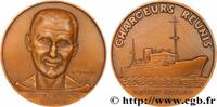 FRANCE Médaille, Père Charles de Foucauld, Chargeurs réun MER ET MARINE : PAQUEBOTS, NAVIRES, BATEAUX 1948 (49,5mm, 63,90g, 12h) -