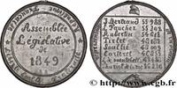FRANCE Médaille, Assemblée législative, Représentants de DEUXIÈME RÉPUBLIQUE 1849 (46,5mm, 15,43g, 12h) -