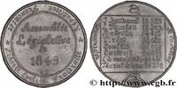 FRANCE Médaille, Assemblée législative, Représentants de DEUXIÈME RÉPUBLIQUE 1849 (45,5mm, 16,48g, 12h) -