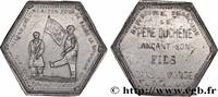 FRANCE Médaille, Fondation du journal le Père Duchêne DEUXIÈME RÉPUBLIQUE 1848 (40mm, 22,06g, 12h) -