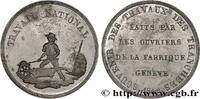 FRANCE Médaille, Souvenir des travaux des tranchées DEUXIÈME RÉPUBLIQUE 1848 (37mm, 16,62g, 12h) -