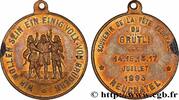 FRANCE Médaille, Souvenir de la fête fédérale du Grütli SUISSE 1893 (27,5mm, 10,97g, 12h) -