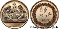 FRANCE Médaille de mariage, Evangile de St Mathieu AMOUR ET MARIAGE 1868 (31,5mm, 14g, 12h) -