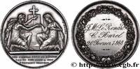FRANCE Médaille de mariage, Evangile de St Mathieu AMOUR ET MARIAGE 1868 (31,5mm, 13,94g, 12h) -