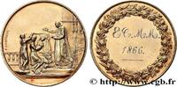 FRANCE Médaille de mariage AMOUR ET MARIAGE 1866 (30mm, 11,84g, 6h) -