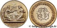 FRANCE Médaille de mariage, Evangile de St Mathieu AMOUR ET MARIAGE 1874 (39mm, 25,14g, 12h) -