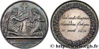 FRANCE Médaille de mariage, Evangile de St Mathieu AMOUR ET MARIAGE 1826 (39mm, 23,66g, 12h) -
