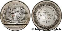 FRANCE Médaille de mariage, Evangile de St Mathieu AMOUR ET MARIAGE 1909 (39,5mm, 25,10g, 12h) -
