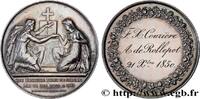 FRANCE Médaille de mariage AMOUR ET MARIAGE 1850 (32mm, 14,38g, 12h) -