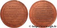 FRANCE Médaillon en terre cuite, Canal latéral à la Garon LOUIS-PHILIPPE Ier n.d. (97,5mm, 121,58g, 12h) -