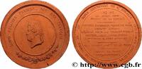FRANCE Médaillon en terre cuite, Ecole communale de Saint LOUIS-PHILIPPE Ier 33 - Bordeaux 1842 (97,5mm, 127,66g, 12h) -
