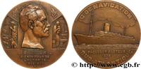 FRANCE Médaille, Paquebot Pasteur MER ET MARINE : PAQUEBOTS, NAVIRES, BATEAUX 1939 (67,5mm, 155,29g, 12h) -