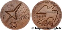 FRANCE Médaille, Union syndicale des industries aéronauti CONQUÊTE DE L'ESPACE - EXPLORATION SPATIALE 1958 (67,5mm, 126,43g, 12h) -