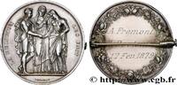 FRANCE Médaille de mariage, La Religion les unit, transfo AMOUR ET MARIAGE 1879 (36,5mm, 22,98g, 6h) -