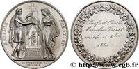 FRANCE Médaille, Mariage chrétien AMOUR ET MARIAGE 1850 (41,5mm, 33,77g, 6h) -
