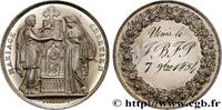 FRANCE Médaille, Mariage chrétien AMOUR ET MARIAGE 1854 (30mm, 11,56g, 12h) -