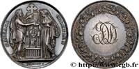 FRANCE Médaille, Mariage chrétien AMOUR ET MARIAGE 1855 (30mm, 11,77g, 6h) -