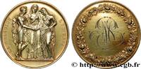 FRANCE Médaille de mariage, La Religion les unit AMOUR ET MARIAGE 1863 (37mm, 21,25g, 12h) -
