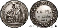 FRANCE Médaille, Mariage chrétien AMOUR ET MARIAGE 1873 (24mm, 4,80g, 12h) -