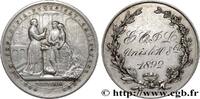 FRANCE Médaille de mariage, Souvenir AMOUR ET MARIAGE 1892 (27,5mm, 9,96g, 12h) -