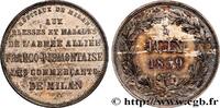 FRANCE Médaille, Hôpitaux de Milan MÉDECINE - SOCIÉTÉS MÉDICALES - MÉDECINS/CHIRURGIENS - ASSISTANCE PUBLIQUE 1859 (30,5mm, 12,56g, 12h) -