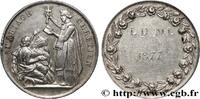 FRANCE Médaille, Mariage chrétien AMOUR ET MARIAGE 1877 (20mm, 3,17g, 12h) -
