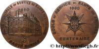 FRANCE Médaille, Centenaire de l’école du service de sant ARMÉES 33 - Bordeaux 1990 (72mm, 187,72g, 12h) -
